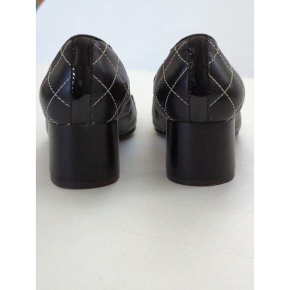 BRAZILIAN EXPLOSION by Gracienne Black Quilted Leather 2" Chunky Heel 39 US 8.5 - Picture 4 of 9